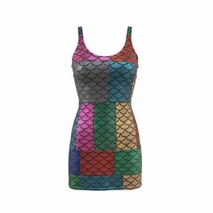 Multicolor Patchwork Dress